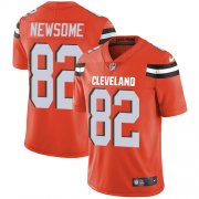 Wholesale Cheap Nike Browns #82 Ozzie Newsome Orange Alternate Men's Stitched NFL Vapor Untouchable Limited Jersey