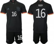 Wholesale Cheap Men 2020-2021 European Cup Germany away black 16 Adidas Soccer Jersey