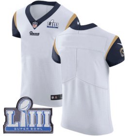 Wholesale Cheap Nike Rams Blank White Super Bowl LIII Bound Men\'s Stitched NFL Vapor Untouchable Elite Jersey