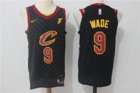 Wholesale Cheap Men\'s Cleveland Cavaliers #9 Dwyane Wade Black 2017-2018 Nike Swingman Stitched NBA Jersey