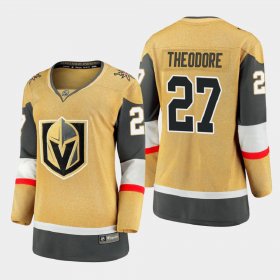 Cheap Vegas Golden Knights #27 Shea Theodore Women 2020-21 Player Alternate Stitched NHL Jersey Gold