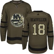 Wholesale Cheap Adidas Islanders #18 Anthony Beauvillier Green Salute to Service Stitched NHL Jersey