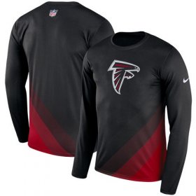 Wholesale Cheap Men\'s Atlanta Falcons Nike Black Sideline Legend Prism Performance Long Sleeve T-Shirt
