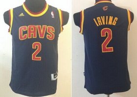 Cheap Cleveland Cavaliers #2 Kyrie Irving Navy Blue Kids Jersey