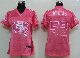 Wholesale Cheap Nike 49ers #52 Patrick Willis Pink Women\'s Fem Fan NFL Game Jersey