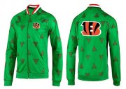 Wholesale Cheap NFL Cincinnati Bengals Team Logo Jacket Green