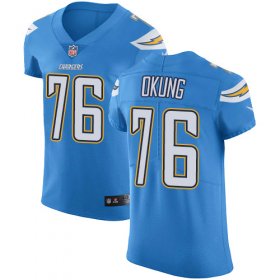 Wholesale Cheap Nike Chargers #76 Russell Okung Electric Blue Alternate Men\'s Stitched NFL Vapor Untouchable Elite Jersey