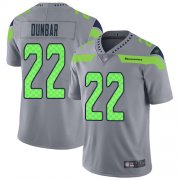Wholesale Cheap Nike Seahawks #22 Quinton Dunbar Gray Men's Stitched NFL Limited Inverted Legend Jersey
