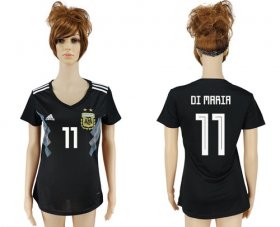 Wholesale Cheap Women\'s Argentina #11 Di Maria Away Soccer Country Jersey