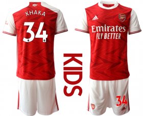 Wholesale Cheap Youth 2020-2021 club Arsenal home 34 red Soccer Jerseys