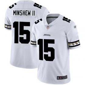 Wholesale Cheap Nike Jaguars #15 Gardner Minshew II White Men\'s Stitched NFL Limited Team Logo Fashion Jersey