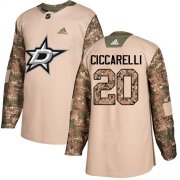 Wholesale Cheap Adidas Stars #20 Dino Ciccarelli Camo Authentic 2017 Veterans Day Stitched NHL Jersey