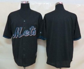 Wholesale Cheap Mets Blank Black Fashion Stitched MLB Jersey