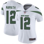 Wholesale Cheap Nike Jets #12 Joe Namath White Women's Stitched NFL Vapor Untouchable Limited Jersey