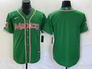 Wholesale Cheap Men's Mexico Baseball Blank Green 2023 World Baseball Classic Stitched Jersey
