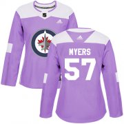Wholesale Cheap Adidas Jets #57 Tyler Myers Purple Authentic Fights Cancer Women's Stitched NHL Jersey