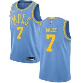 Wholesale Cheap Men\'s Los Angeles Lakers #7 JaVale McGee Blue Nike NBA Hardwood Classics Authentic Jersey