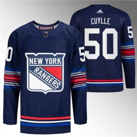 Cheap Men\'s New York Rangers #50 Will Cuylle Navy Stitched Jersey