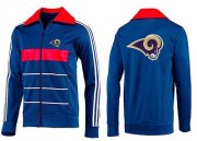 Wholesale Cheap NFL Los Angeles Rams Team Logo Jacket Blue_3