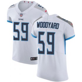 Wholesale Cheap Nike Titans #59 Wesley Woodyard White Men\'s Stitched NFL Vapor Untouchable Elite Jersey