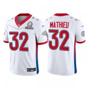 Wholesale Cheap Men's Kansas City Chiefs #32 Tyrann Mathieu 2022 White AFC Pro Bowl Stitched Jersey
