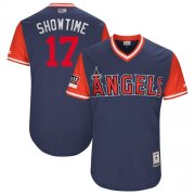Wholesale Cheap Angels of Anaheim #17 Shohei Ohtani Navy "Showtime" Players Weekend Authentic Stitched MLB Jersey
