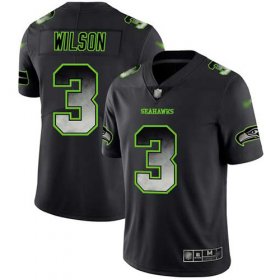 Wholesale Cheap Nike Seahawks #3 Russell Wilson Black Men\'s Stitched NFL Vapor Untouchable Limited Smoke Fashion Jersey