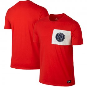 Wholesale Cheap Paris Saint-Germain Nike Team Crest T-Shirt Red