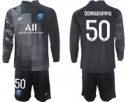 Wholesale Cheap Men 2021-2022 ClubParis Saint-Germainblack goalkeeper Long Sleeve 50 Soccer Jersey