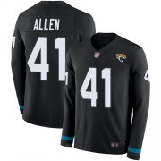 Wholesale Cheap Nike Jaguars #41 Josh Allen Black Team Color Men's Stitched NFL Limited Therma Long Sleeve Jersey