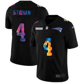 Cheap New England Patriots #4 Jarrett Stidham Men\'s Nike Multi-Color Black 2020 NFL Crucial Catch Vapor Untouchable Limited Jersey