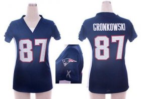 Wholesale Cheap Nike Patriots #87 Rob Gronkowski Navy Blue Team Color Draft Him Name & Number Top Women\'s Stitched NFL Elite Jersey