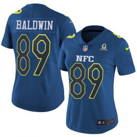 Wholesale Cheap Nike Seahawks #89 Doug Baldwin Navy Women\'s Stitched NFL Limited NFC 2017 Pro Bowl Jersey