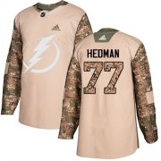Wholesale Cheap Adidas Lightning #77 Victor Hedman Camo Authentic 2017 Veterans Day Stitched Youth NHL Jersey