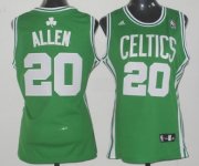 Wholesale Cheap Boston Celtics #20 Ray Allen Green Womens Jersey