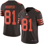 Wholesale Cheap Nike Browns #81 Austin Hooper Brown Men's Stitched NFL Limited Rush Jersey