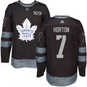 Wholesale Cheap Adidas Maple Leafs #7 Tim Horton Black 1917-2017 100th Anniversary Stitched NHL Jersey