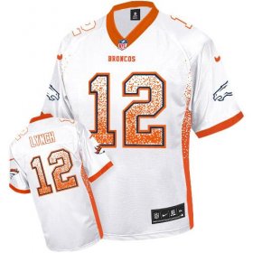 Wholesale Cheap Nike Broncos #12 Paxton Lynch White Men\'s Stitched NFL Elite Drift Fashion Jersey