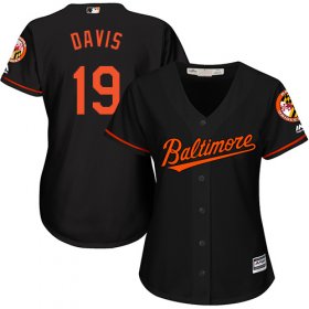 Wholesale Cheap Orioles #19 Chris Davis Black Alternate Women\'s Stitched MLB Jersey
