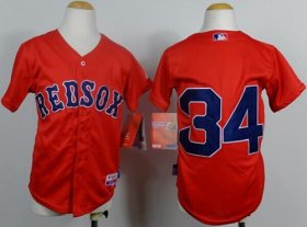 Wholesale Cheap Red Sox #34 David Ortiz Red Cool Base Stitched Youth MLB Jersey