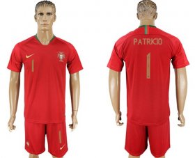 Wholesale Cheap Portugal #1 Patricio Home Soccer Country Jersey