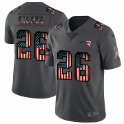 Wholesale Cheap Nike Patriots #26 Sony Michel 2018 Salute To Service Retro USA Flag Limited NFL Jersey
