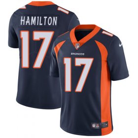 Wholesale Cheap Nike Broncos #17 DaeSean Hamilton Navy Blue Alternate Men\'s Stitched NFL Vapor Untouchable Limited Jersey