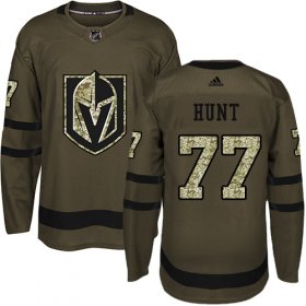 Wholesale Cheap Adidas Golden Knights #77 Brad Hunt Green Salute to Service Stitched Youth NHL Jersey