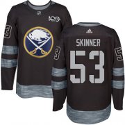Wholesale Cheap Adidas Sabres #53 Jeff Skinner Black 1917-2017 100th Anniversary Stitched NHL Jersey
