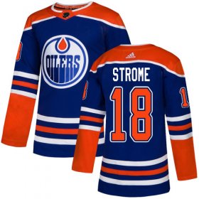 Wholesale Cheap Adidas Oilers #18 Ryan Strome Royal Blue Alternate Authentic Stitched NHL Jersey
