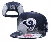 Wholesale Cheap Rams Team Logo Navy White Adjustable Hat YD