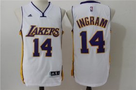 Wholesale Cheap Men\'s Los Angeles Lakers #14 Brandon Ingram White Revolution 30 Swingman Basketball Jersey