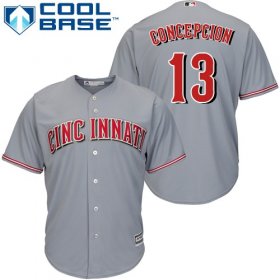 Wholesale Cheap Reds #13 Dave Concepcion Grey Cool Base Stitched Youth MLB Jersey