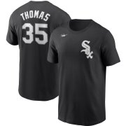 Wholesale Cheap Chicago White Sox #35 Frank Thomas Nike Cooperstown Collection Name & Number T-Shirt Black